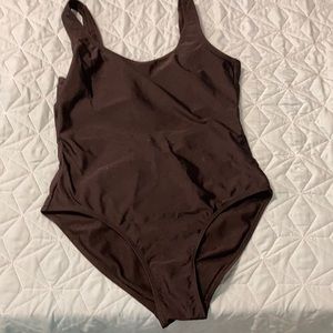 Black one piece swimsuit